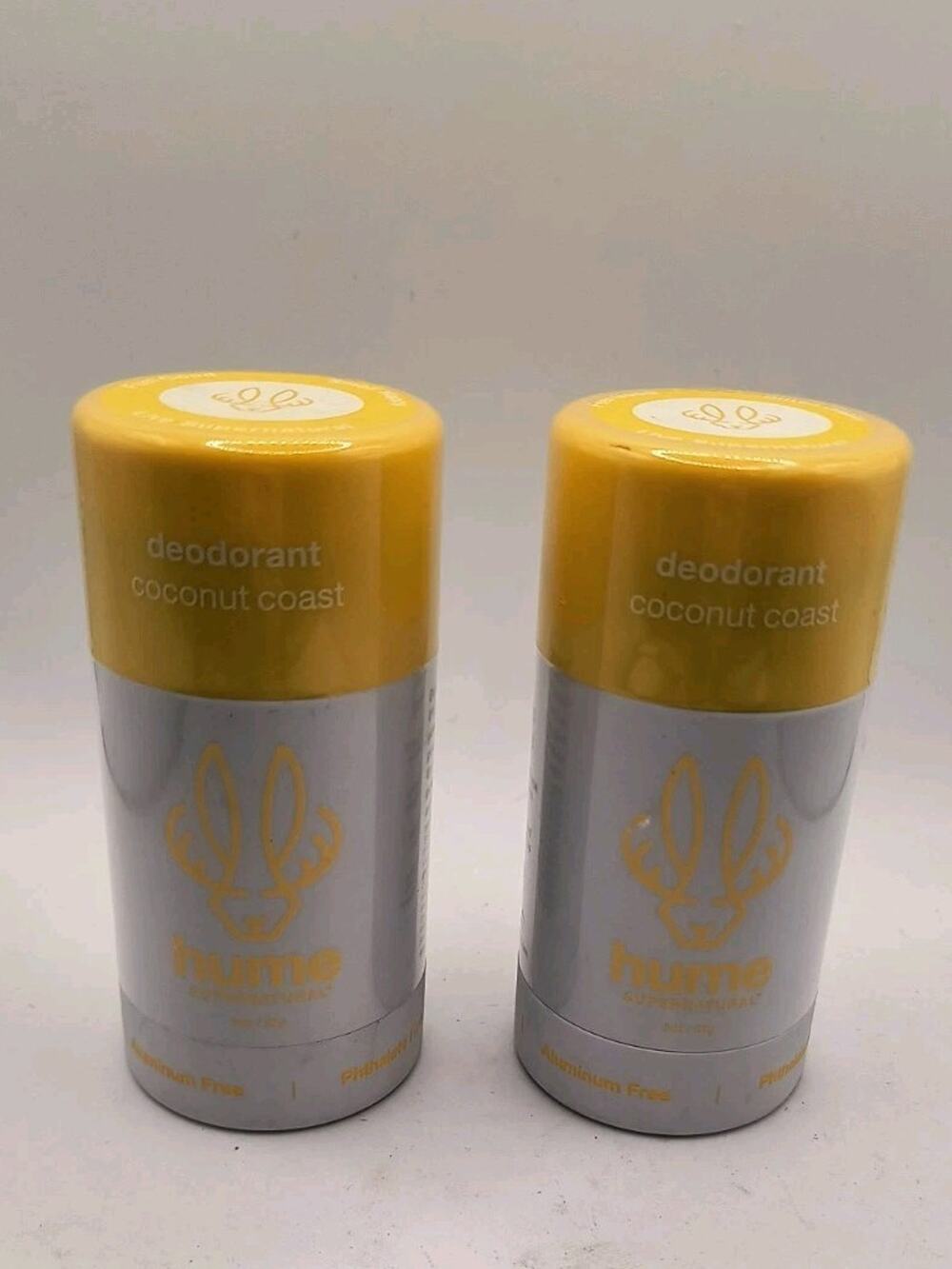 Hume Supernatural Deodorant Stick Coconut Coast 2 oz Lot Of 2 Sealed